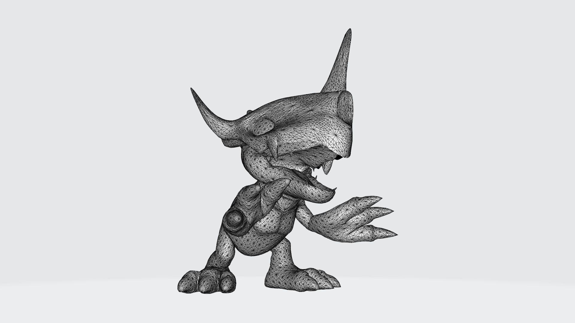 Agumon dragon with eyes 3D print model_8