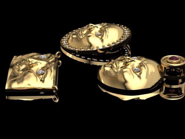 face pendant 3D print model_24