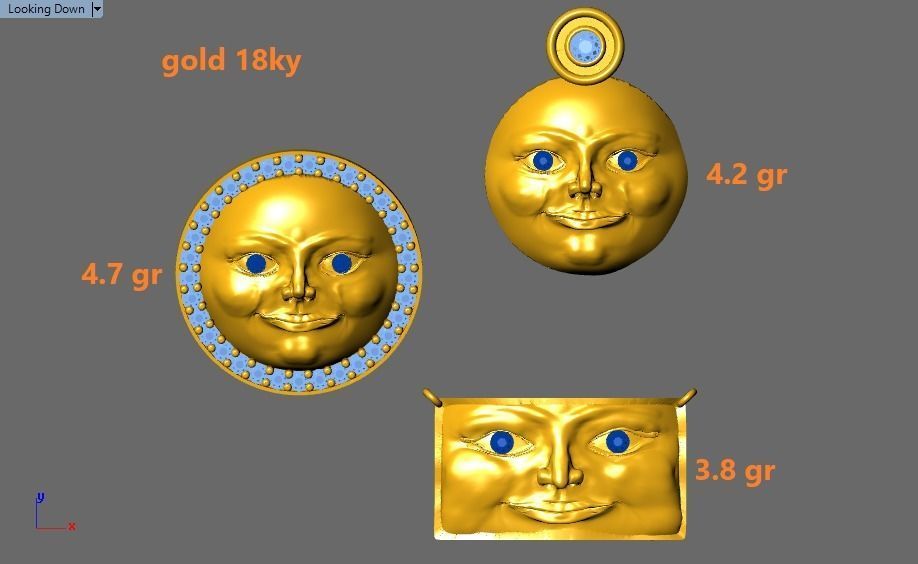 face pendant 3D print model_7