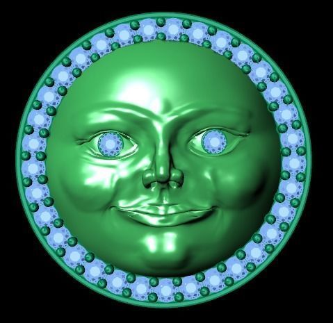 face pendant 3D print model_14