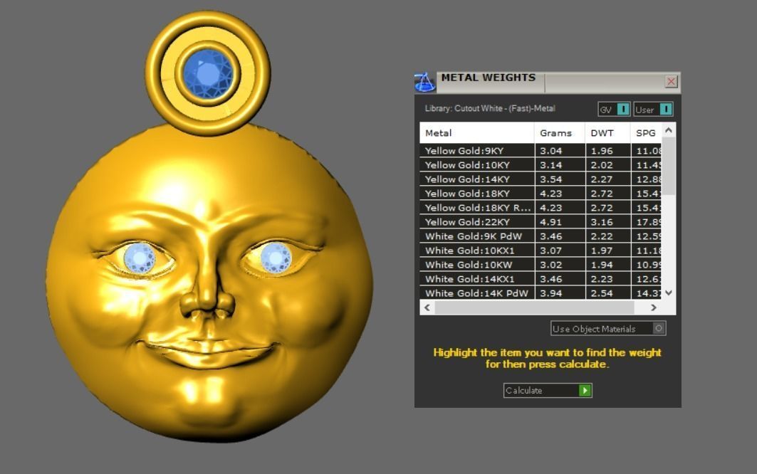 face pendant 3D print model_16