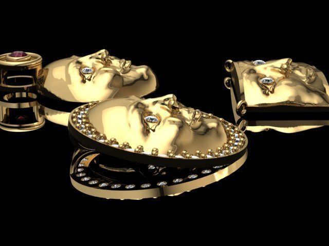 face pendant 3D print model_30