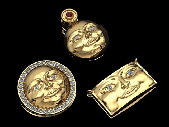 face pendant 3D print model_28