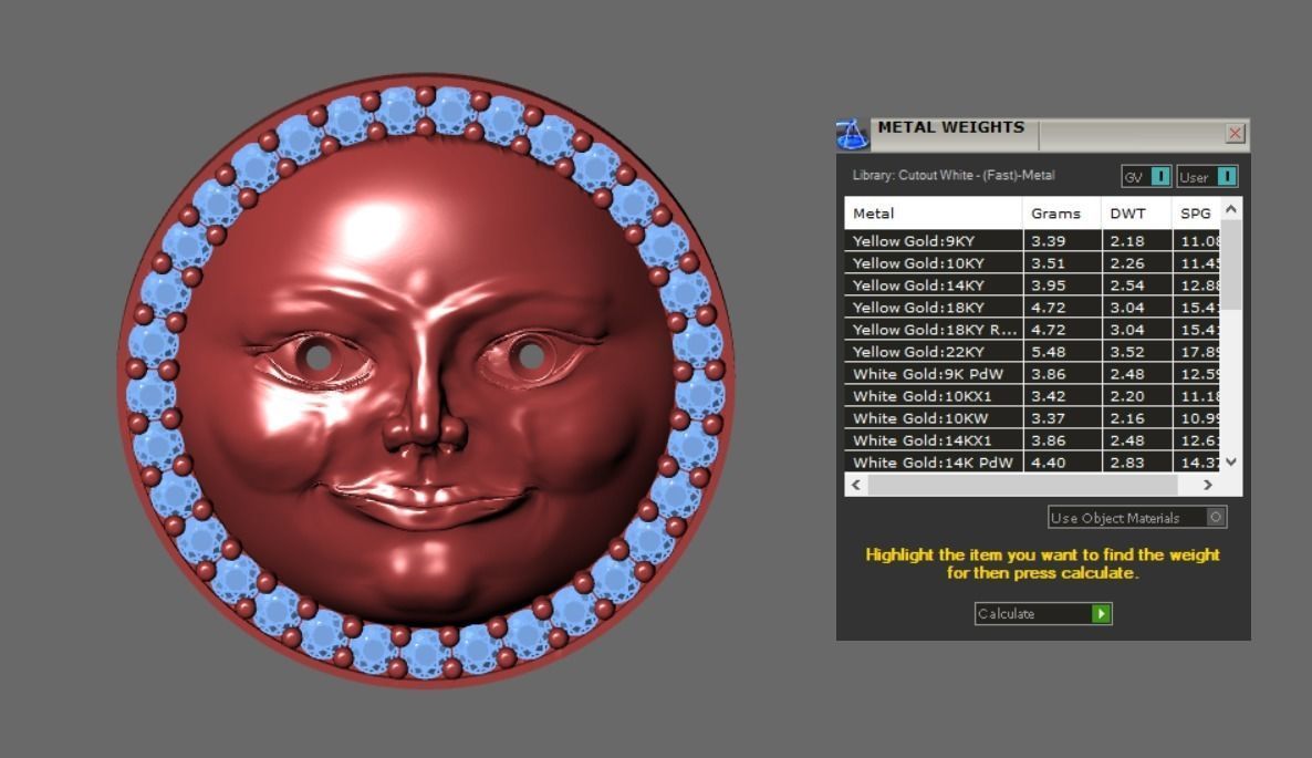 face pendant 3D print model_17