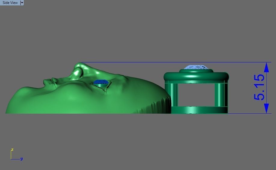 face pendant 3D print model_5