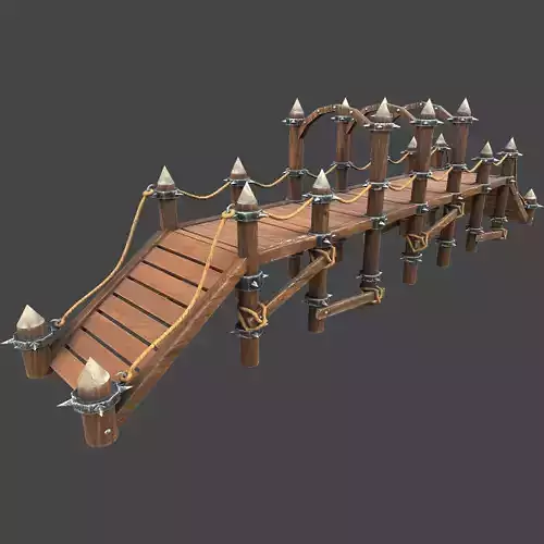 Wooden bridge 3d model