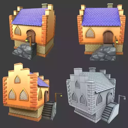 House Stylized 3d model Low-poly 3D model House Stylized 3d model Low-poly 3D model