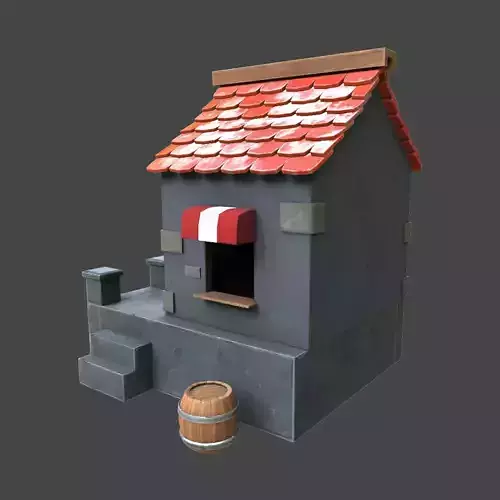 House stylized village 3d model Low-poly 3D model House stylized village 3d model Low-poly 3D model