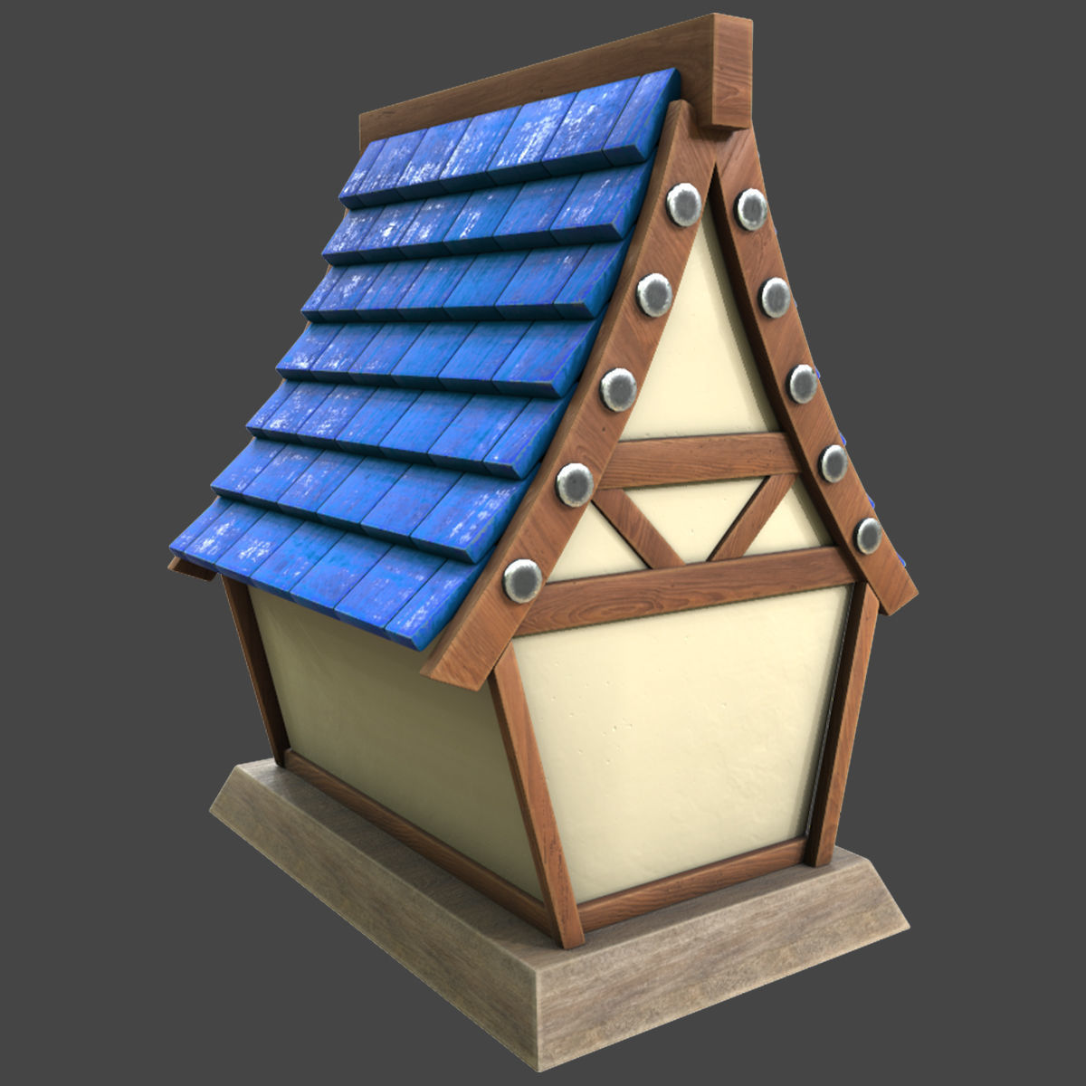 stylized house 3d model pro Low-poly 3D model_2