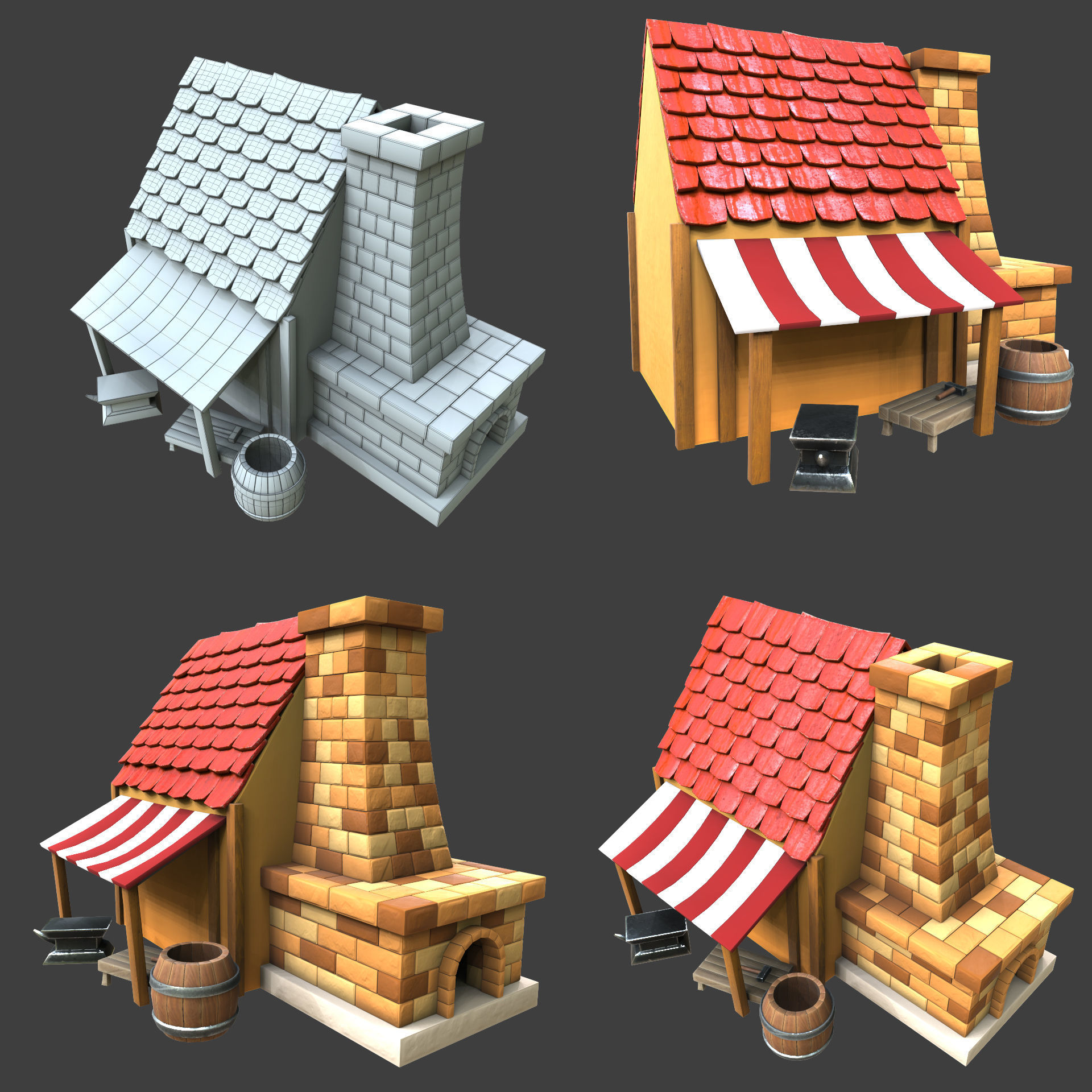 smithy stylized premium 3d model Low-poly 3D model_4