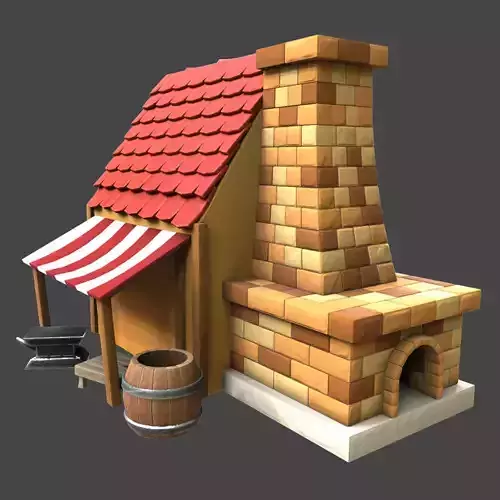 smithy stylized premium 3d model Low-poly 3D model smithy stylized premium 3d model Low-poly 3D model