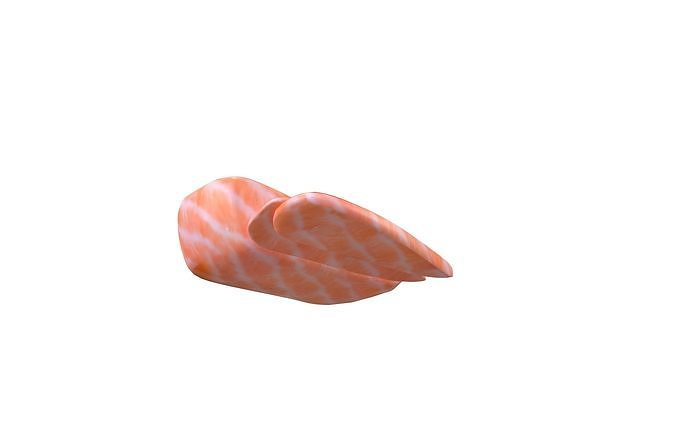 Salmon Sashimi v2 001 Low-poly 3D model 4