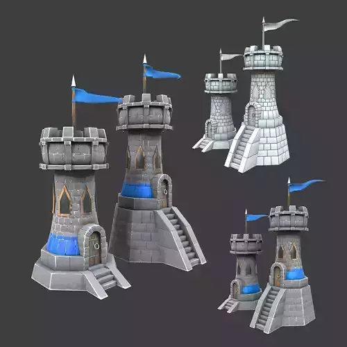 stone tower premium 3d model