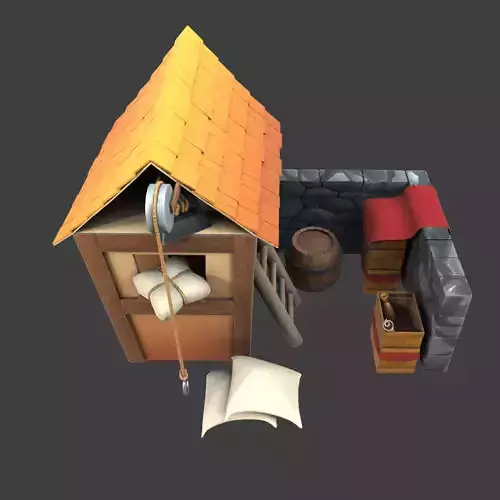 whare house 3d model