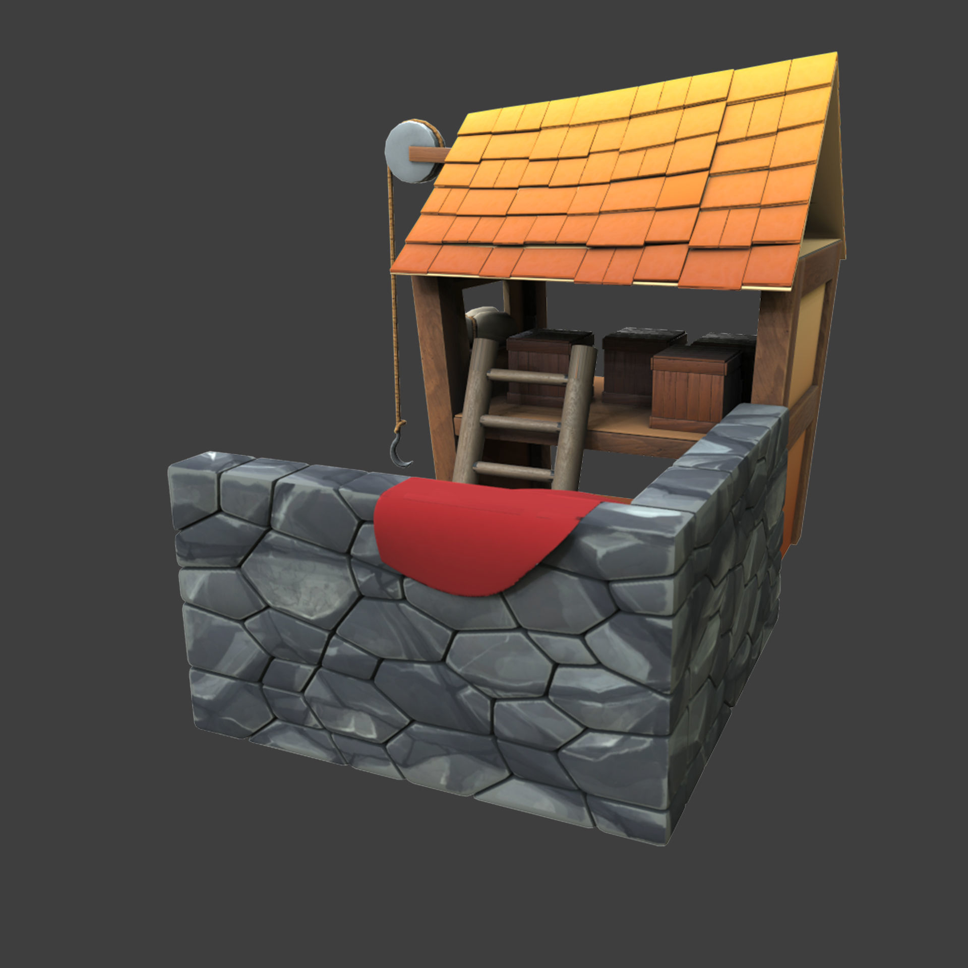 whare house 3d model Low-poly 3D model_1