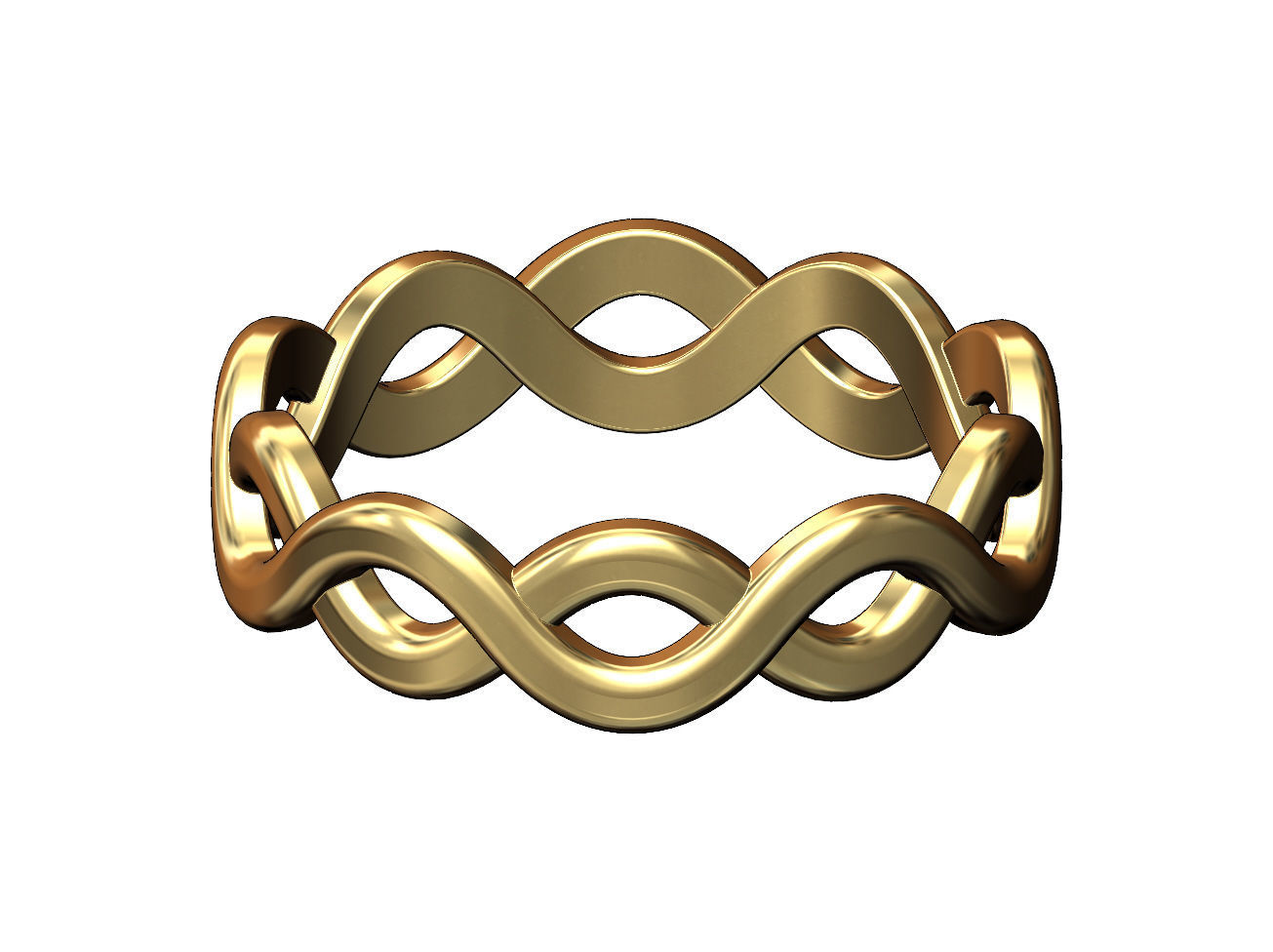 Celtic braid band US sizes 5to10 3D print model_3