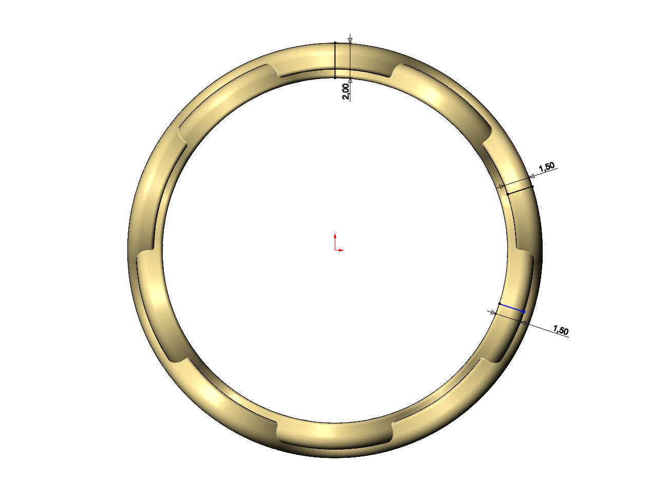 Celtic braid band US sizes 5to10 3D print model_5
