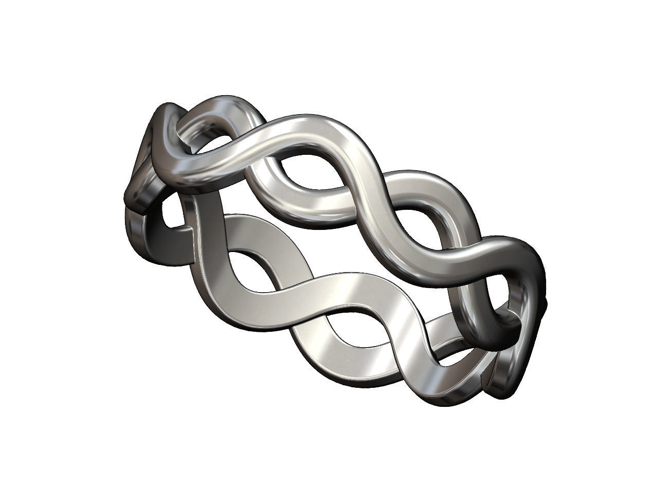 Celtic braid band US sizes 5to10 3D print model_9