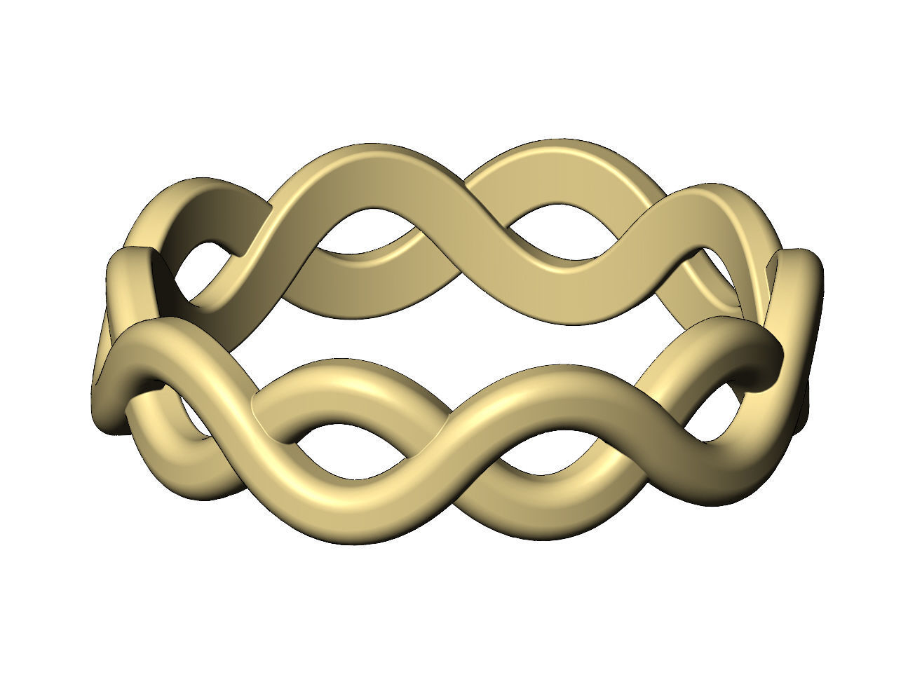 Celtic braid band US sizes 5to10 3D print model_8