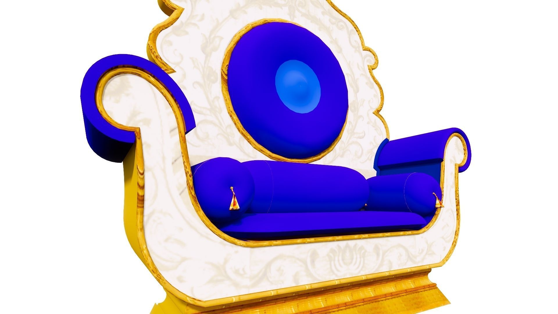 indian chair decorative 3D model_2