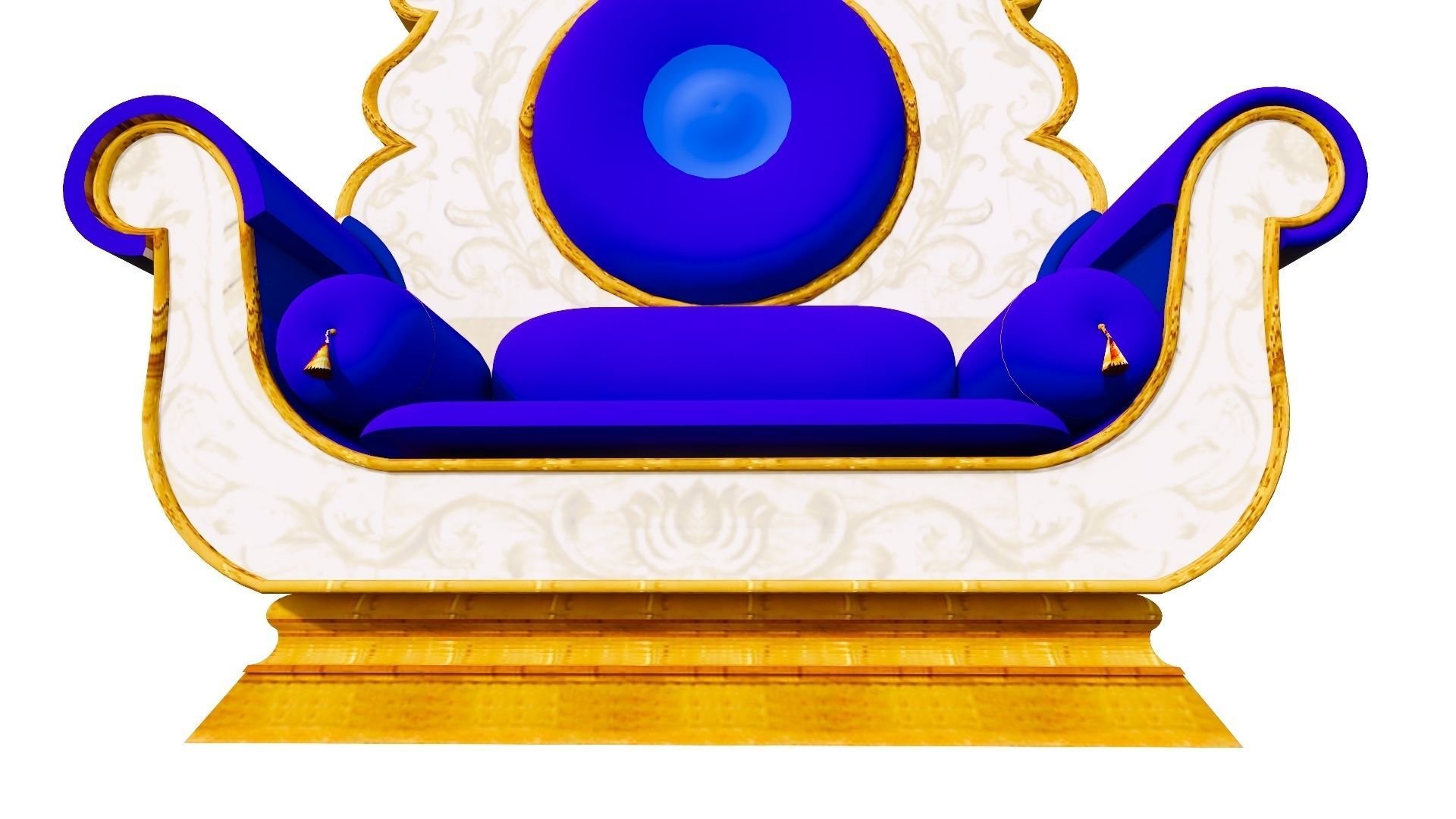 indian chair decorative 3D model_4