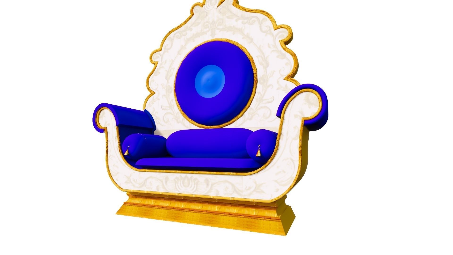 indian chair decorative 3D model_3