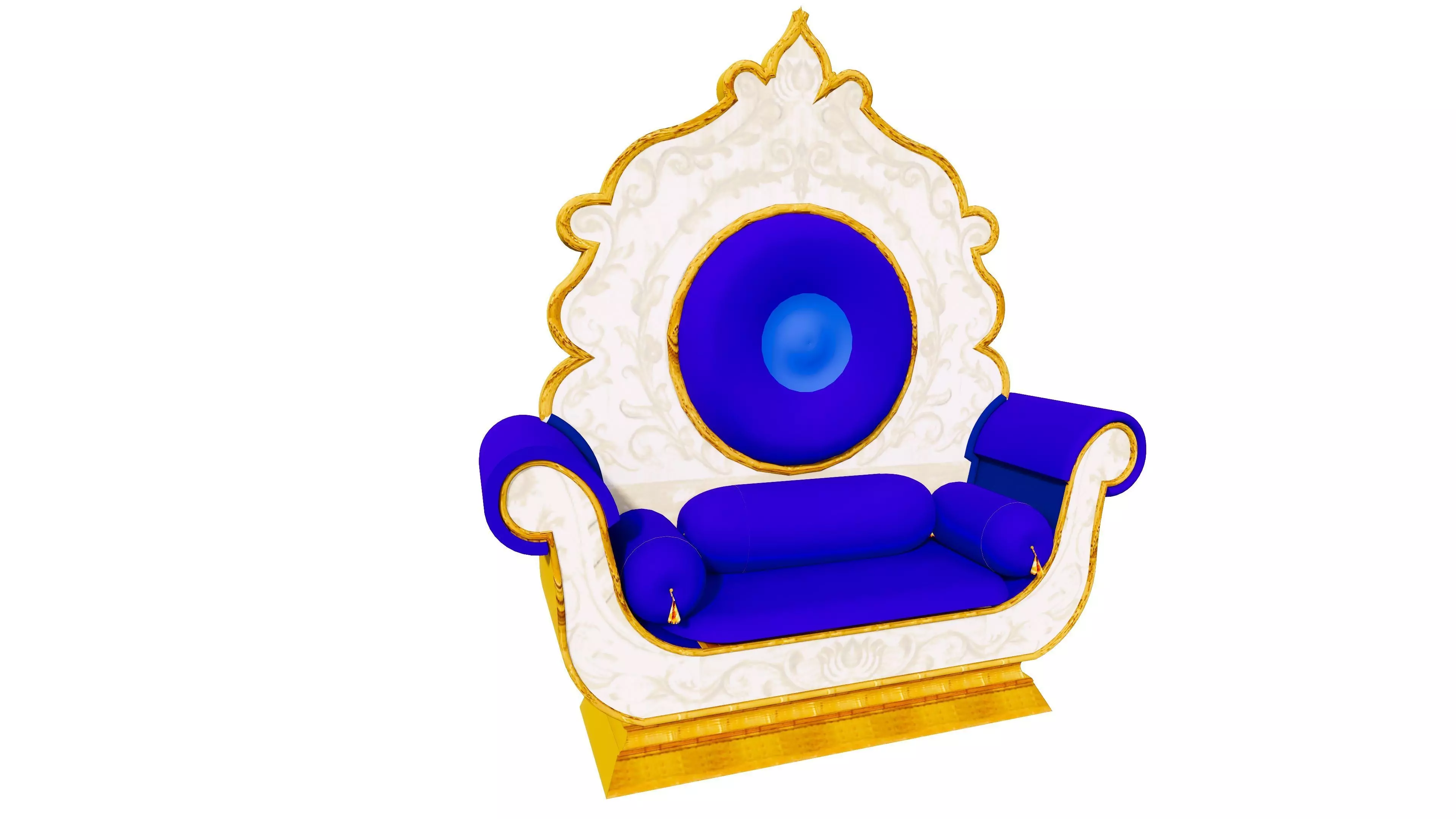 indian chair decorative 3D model_0
