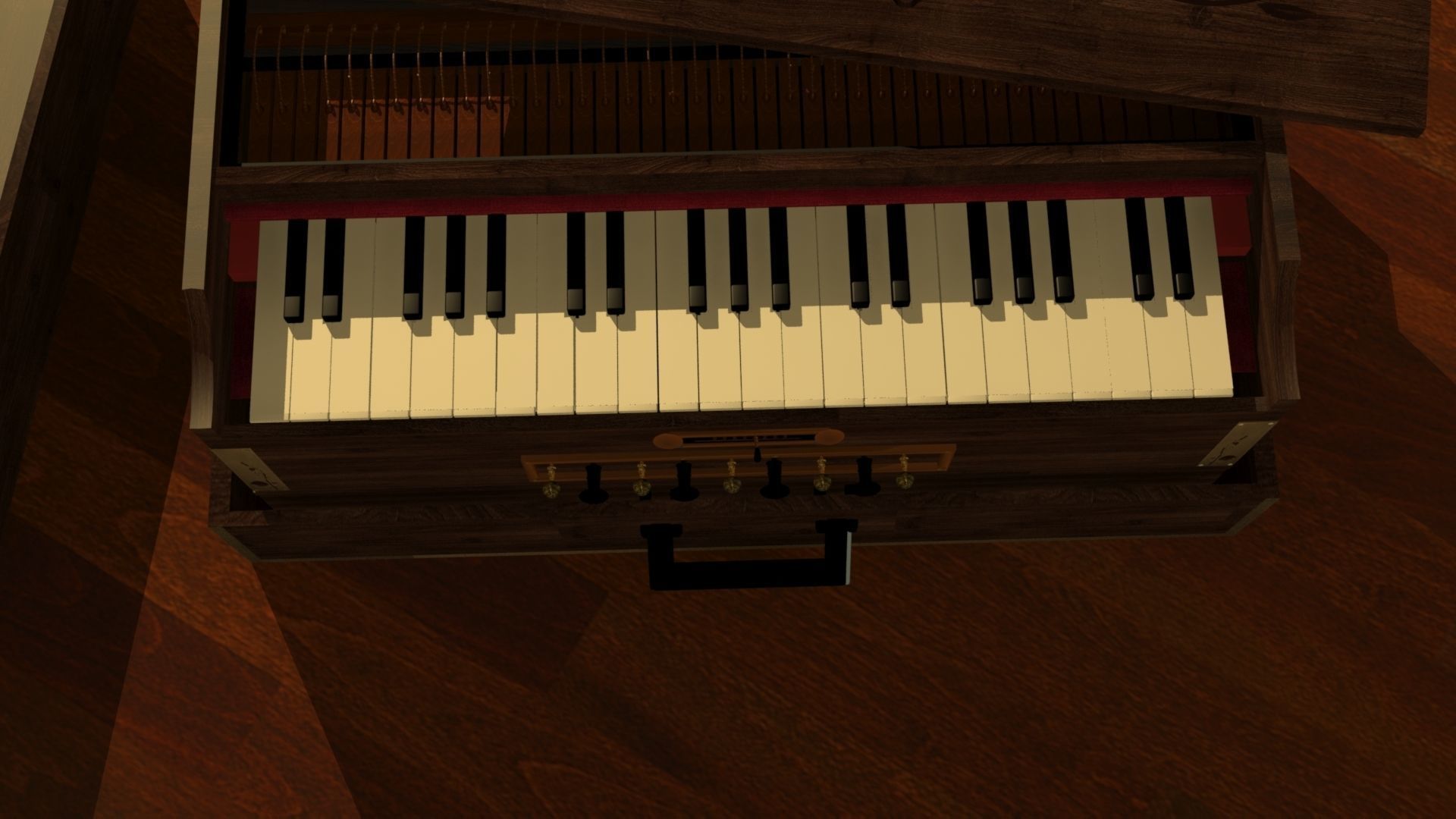 Indian Music Instrument Harmonium 3d Model 3D model 3D printable CGTrader