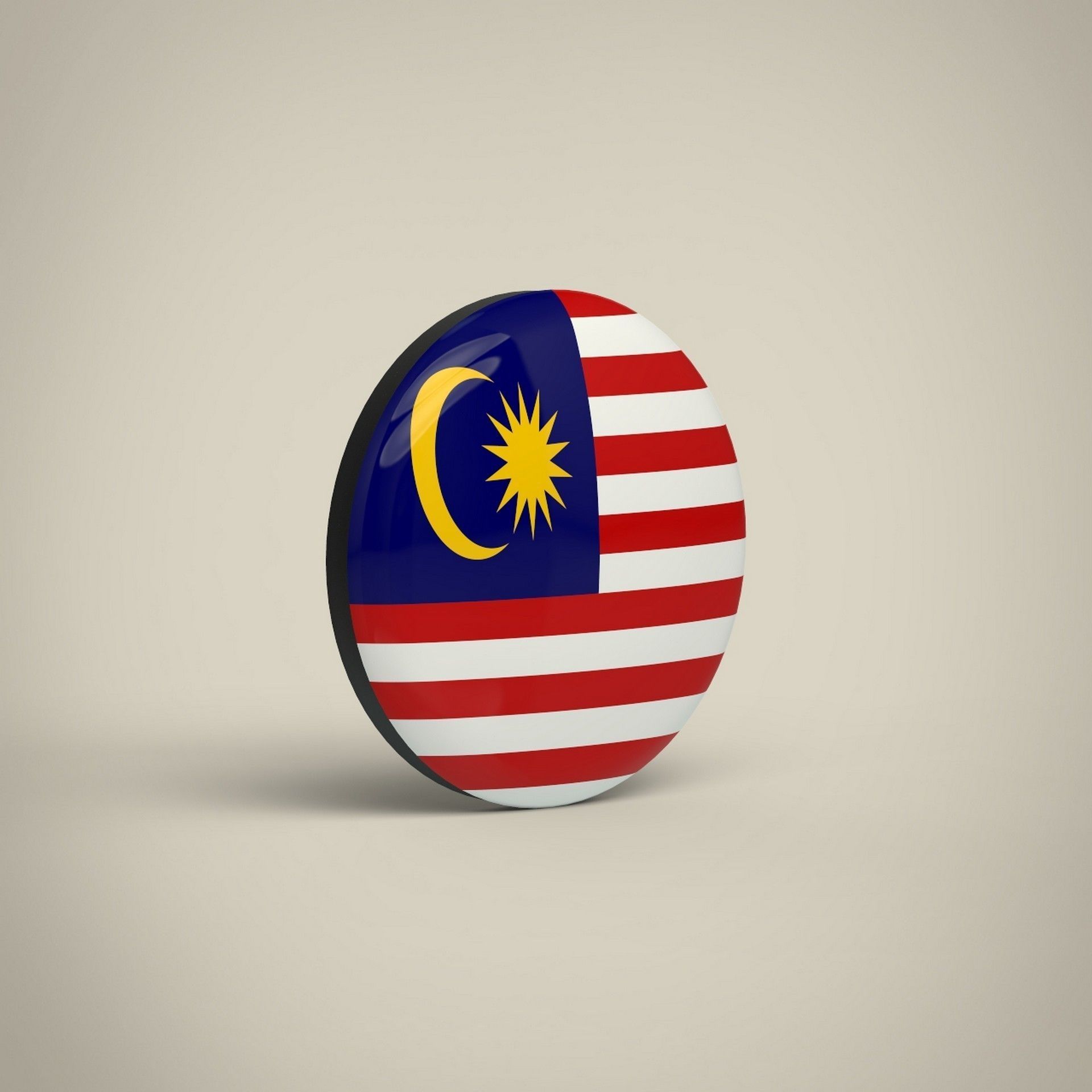 Malaysia Badge Low-poly 3D model_1