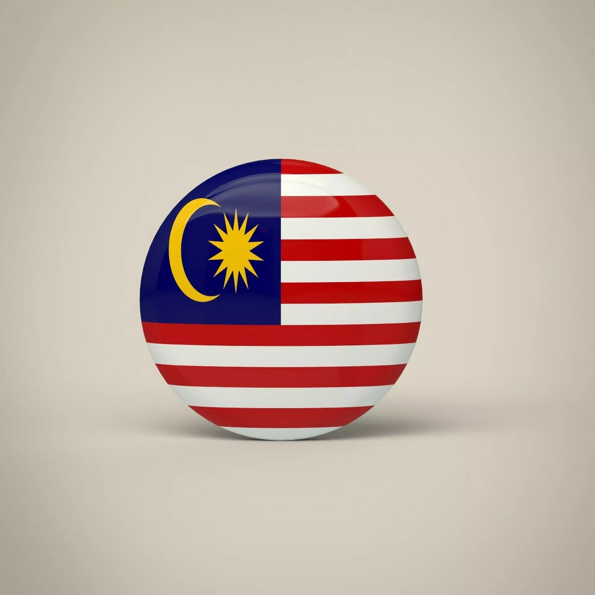 Malaysia Badge Low-poly 3D model_0