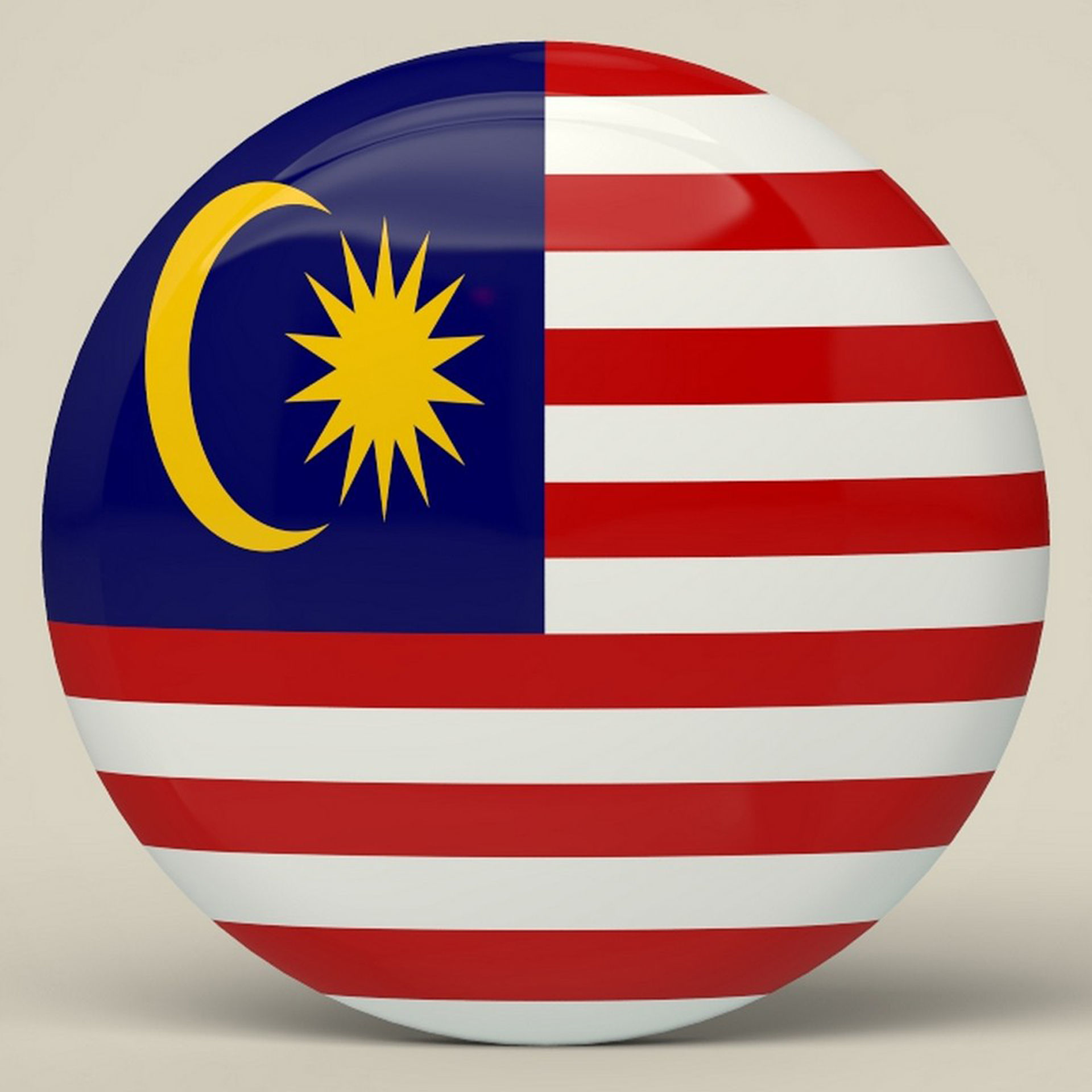 Malaysia Badge Low-poly 3D model_4