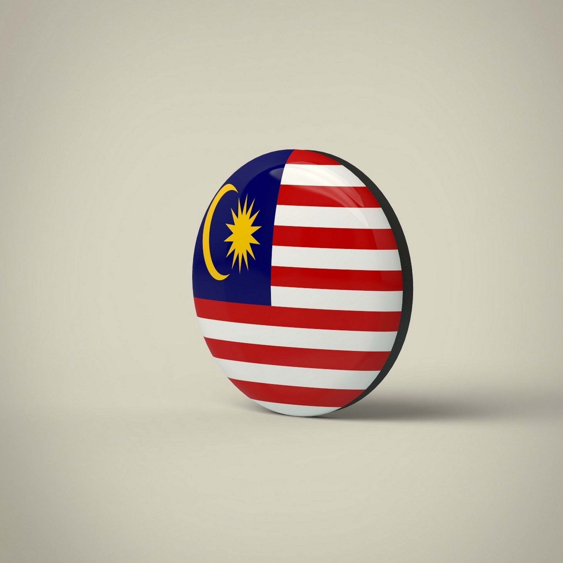 Malaysia Badge Low-poly 3D model_2