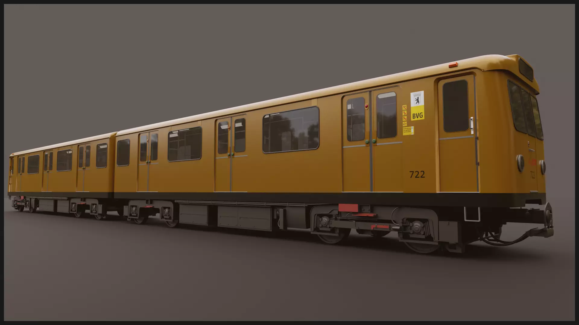 BVG A3L71 U-Bahn Low-poly 3D model