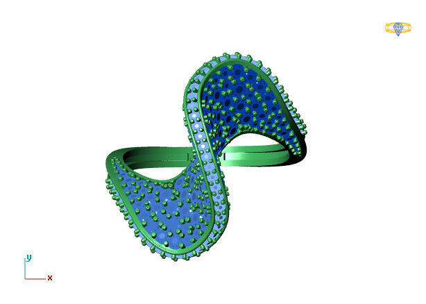 wave ring 3D print model_7
