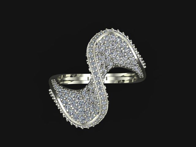 wave ring 3D print model_3