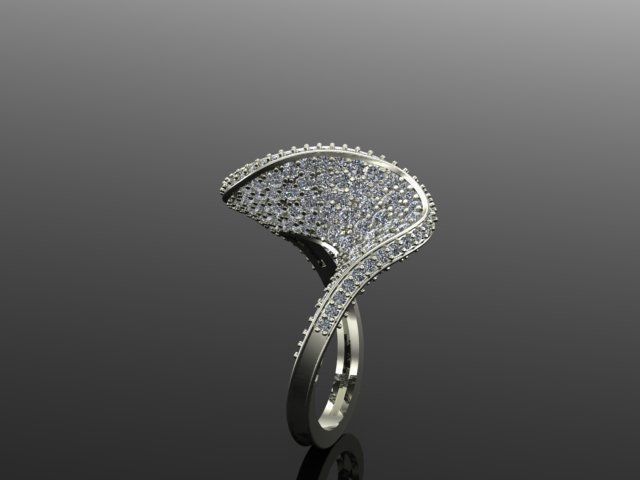 wave ring 3D print model_6