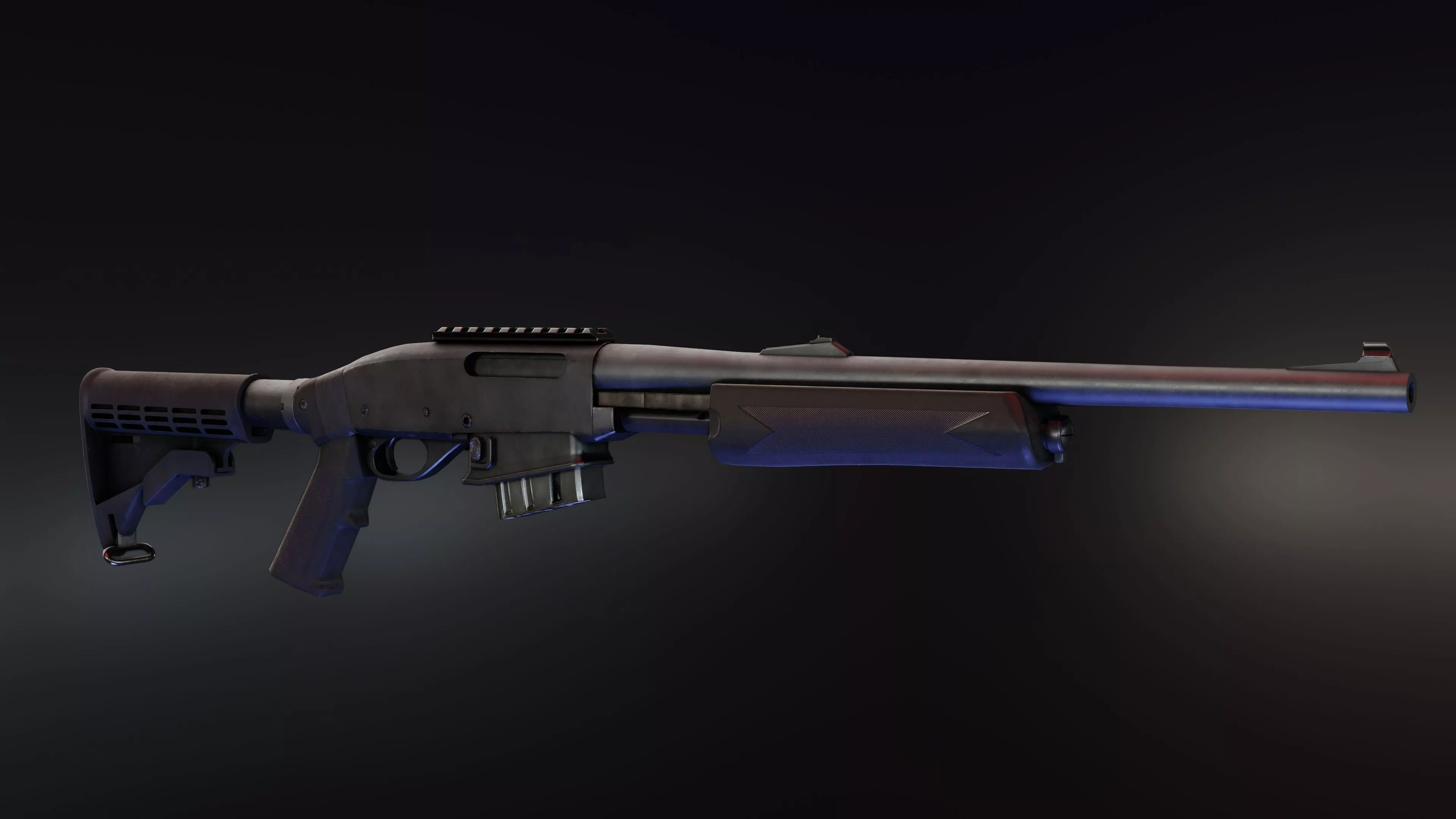 Remington 7615 Police Carbine Low-poly 3D model