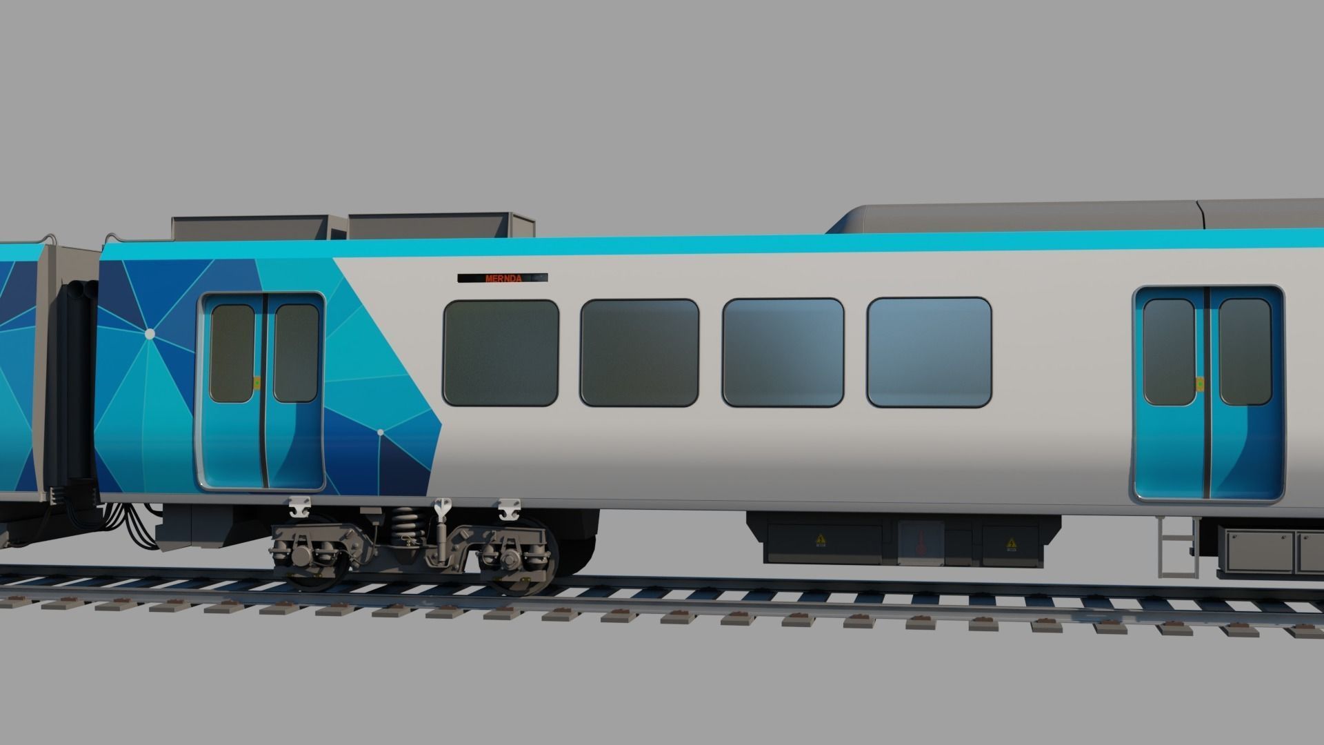 Melbourne Metro Xtrapolis 100 train Low-poly 3D model_4