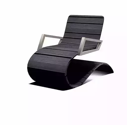 Chair lounge made of wood and metal