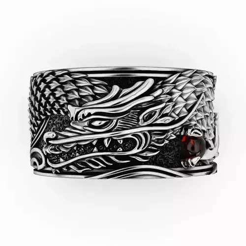 Japanese Dragon Ring 3D print model