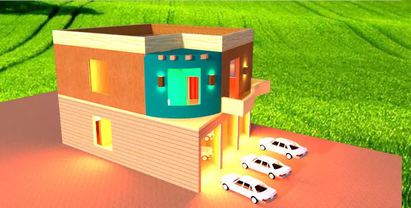 3D house modeling  3D model_0