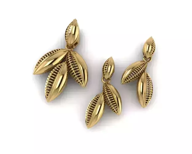 Ring earring and pendant set 1