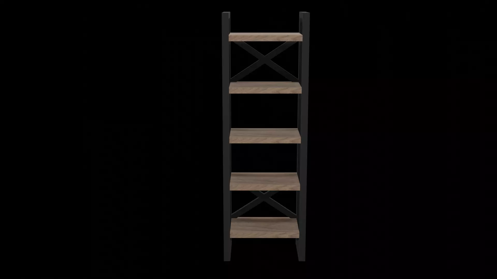 loft style shelving 3D model_0