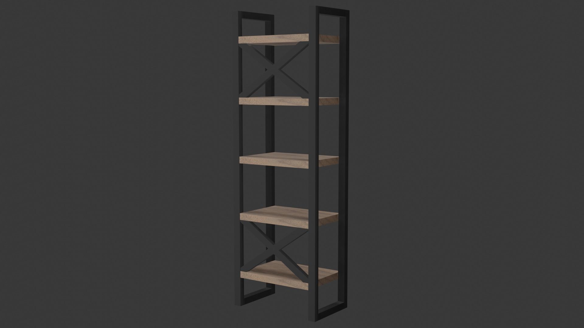 loft style shelving 3D model_4