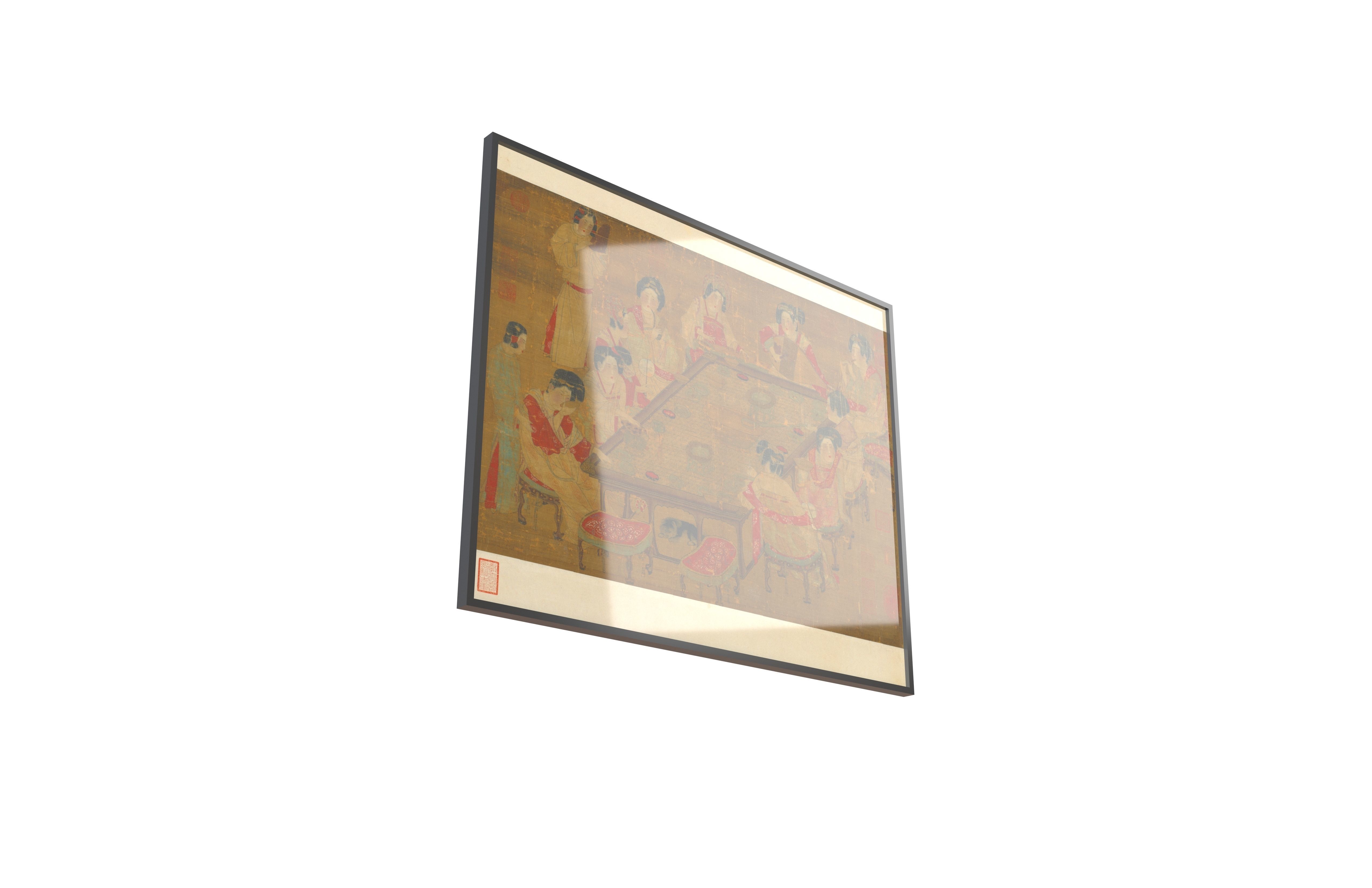 Ancient Calligraphy And Painting v1 001 Low-poly 3D model_3