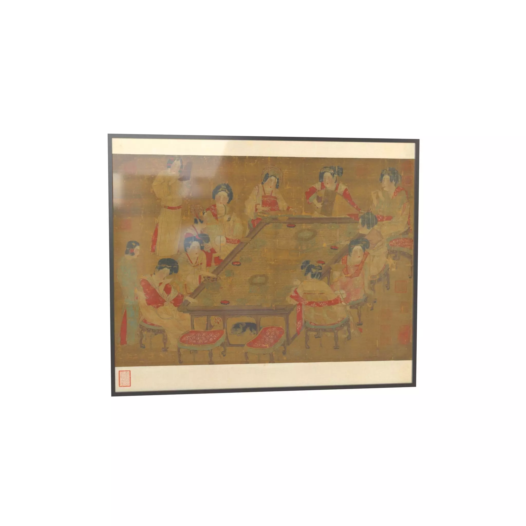 Ancient Calligraphy And Painting v1 001 Low-poly 3D model_0