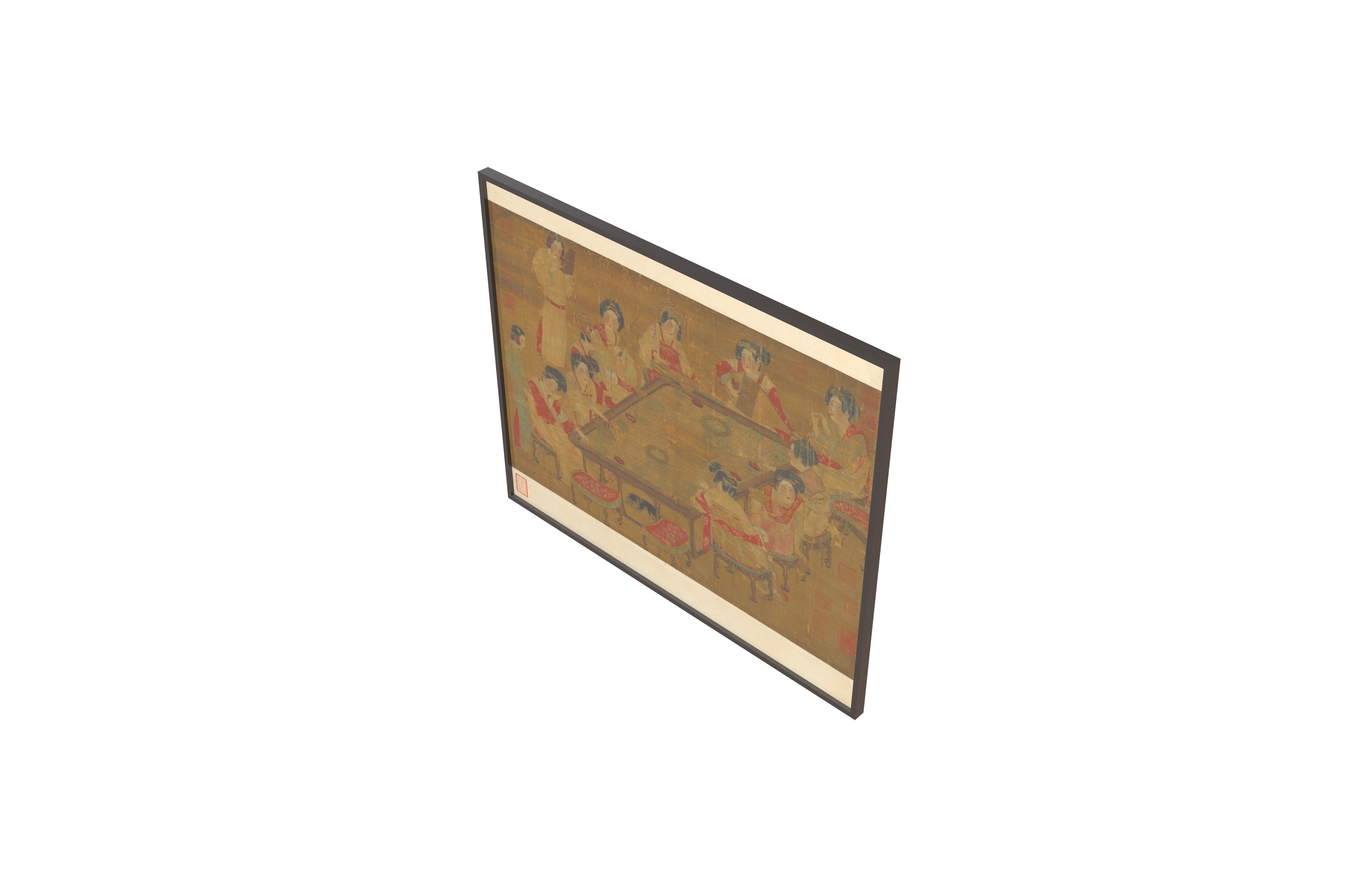 Ancient Calligraphy And Painting v1 001 Low-poly 3D model_1