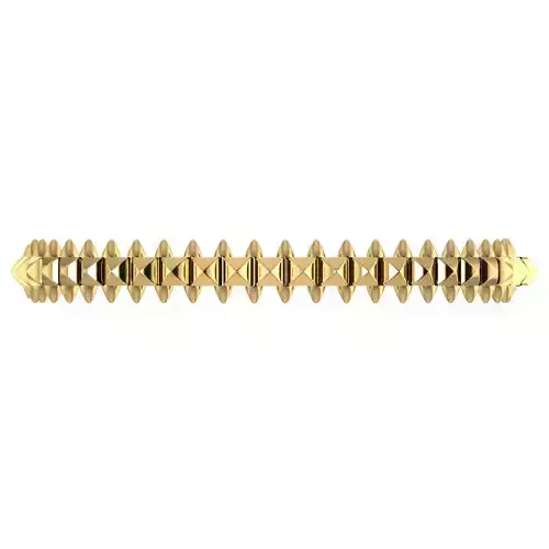 Bracelet 2 3D print model gold spike bangle