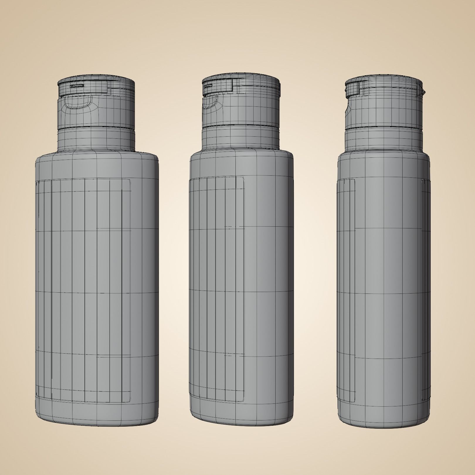 Loreal Micellar Water 95ml Bottle with Lid Realistic 3D model_11