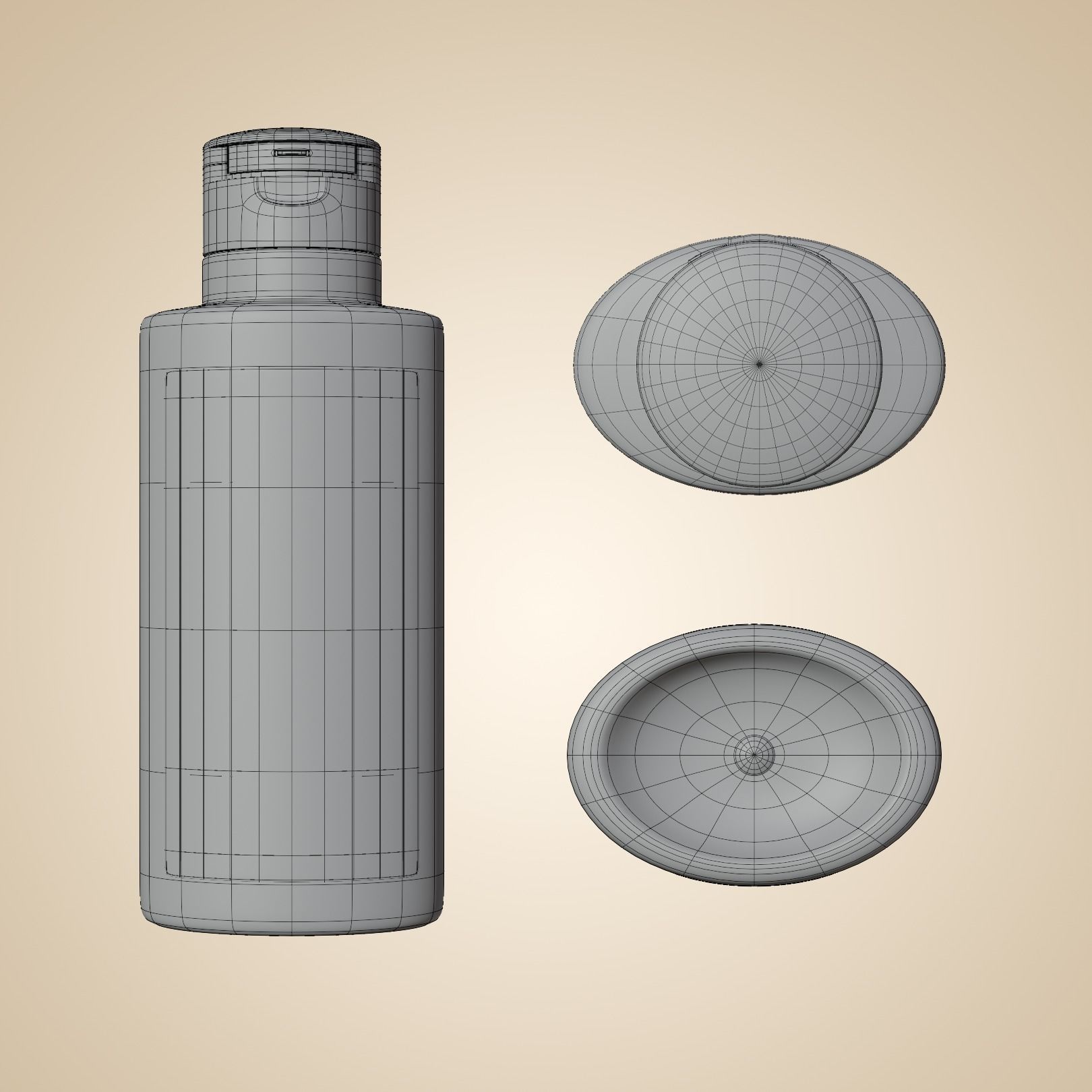 Loreal Micellar Water 95ml Bottle with Lid Realistic 3D model_3